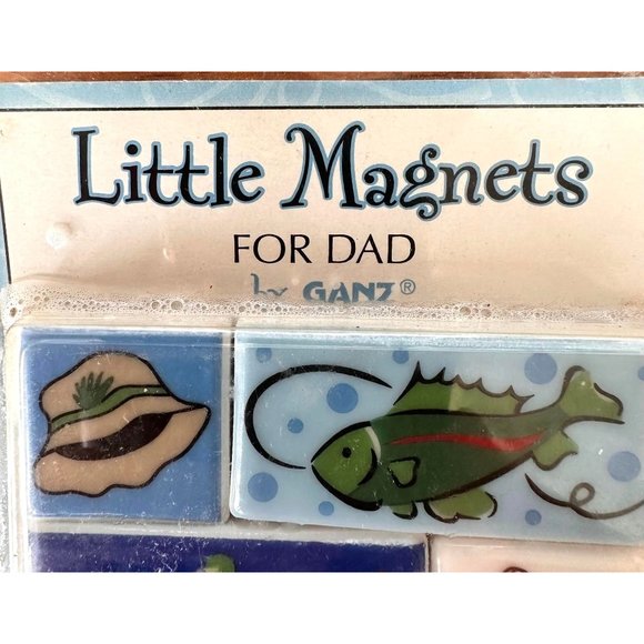 VTG Ganz Little Magnets Dad Special Father Fishing 4 Piece  Stocking Stuffer New - Picture 3 of 12